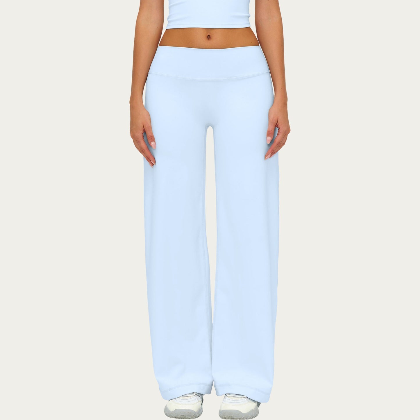 High Waist Wide Leg Yoga Pants Stretch Lounge Workout Training Relaxed Athletic Pants