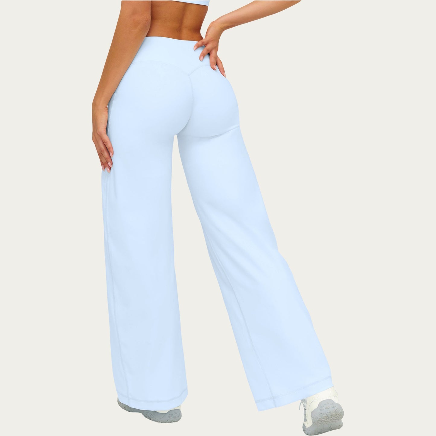 High Waist Wide Leg Yoga Pants Stretch Lounge Workout Training Relaxed Athletic Pants