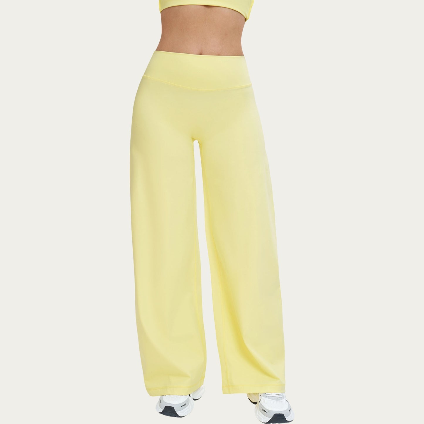 High Waist Wide Leg Yoga Pants Stretch Lounge Workout Training Relaxed Athletic Pants
