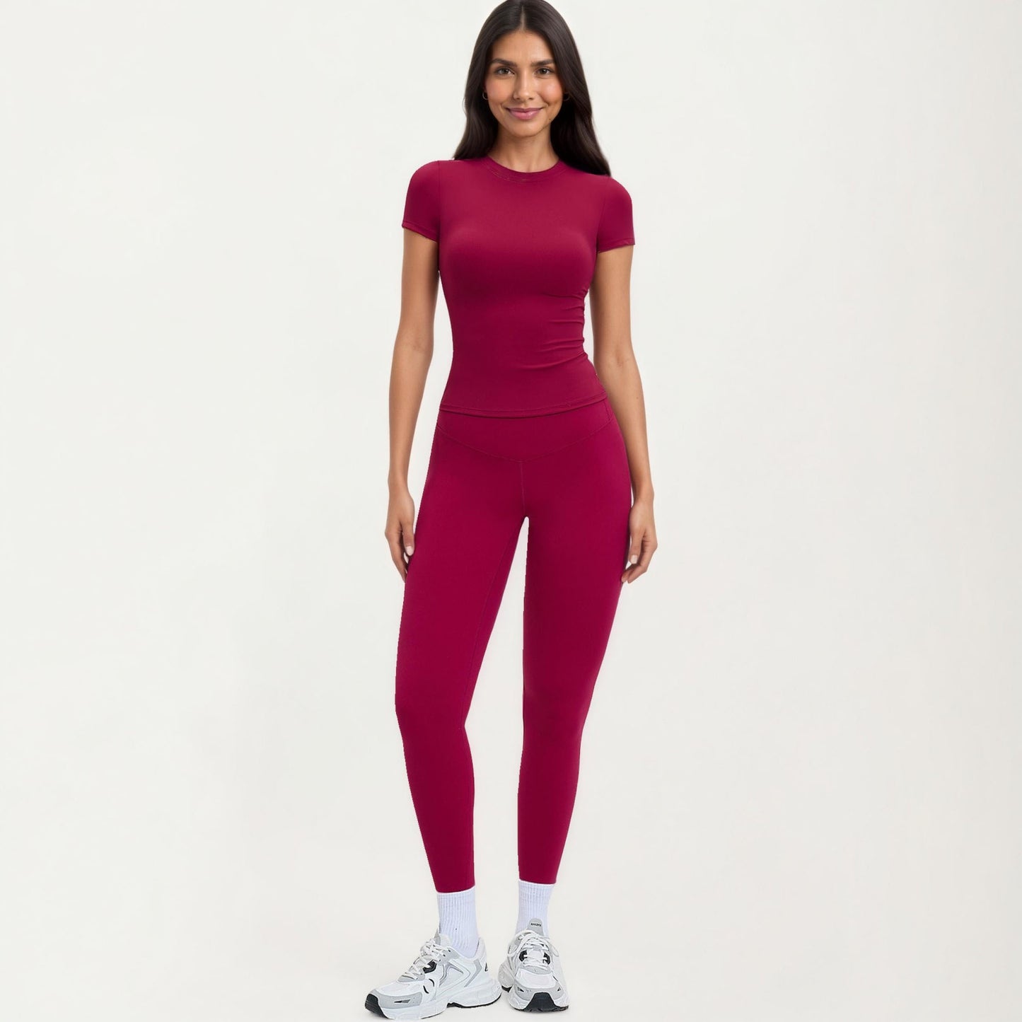 Athletic Leggings with High Waist Stretch Support Workout Yoga Running Training Pants
