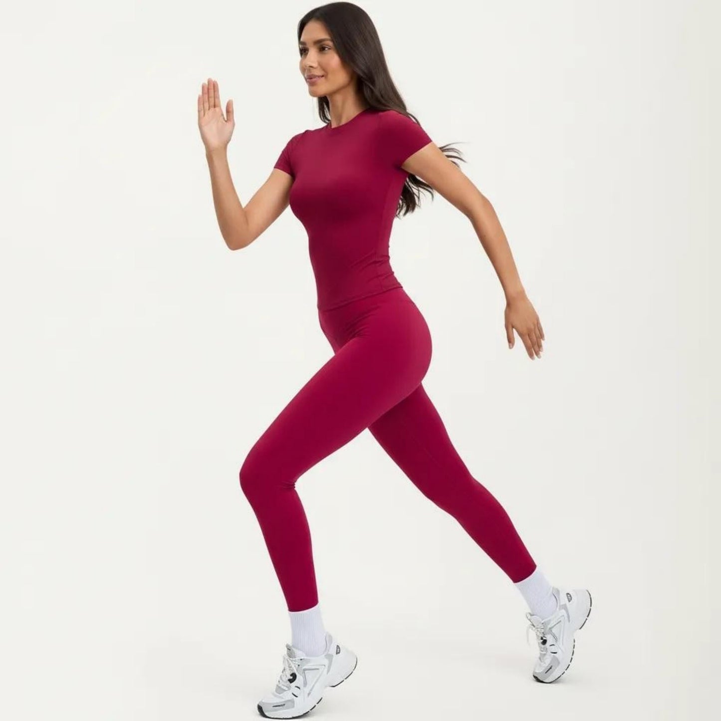 Athletic Leggings with High Waist Stretch Support Workout Yoga Running Training Pants