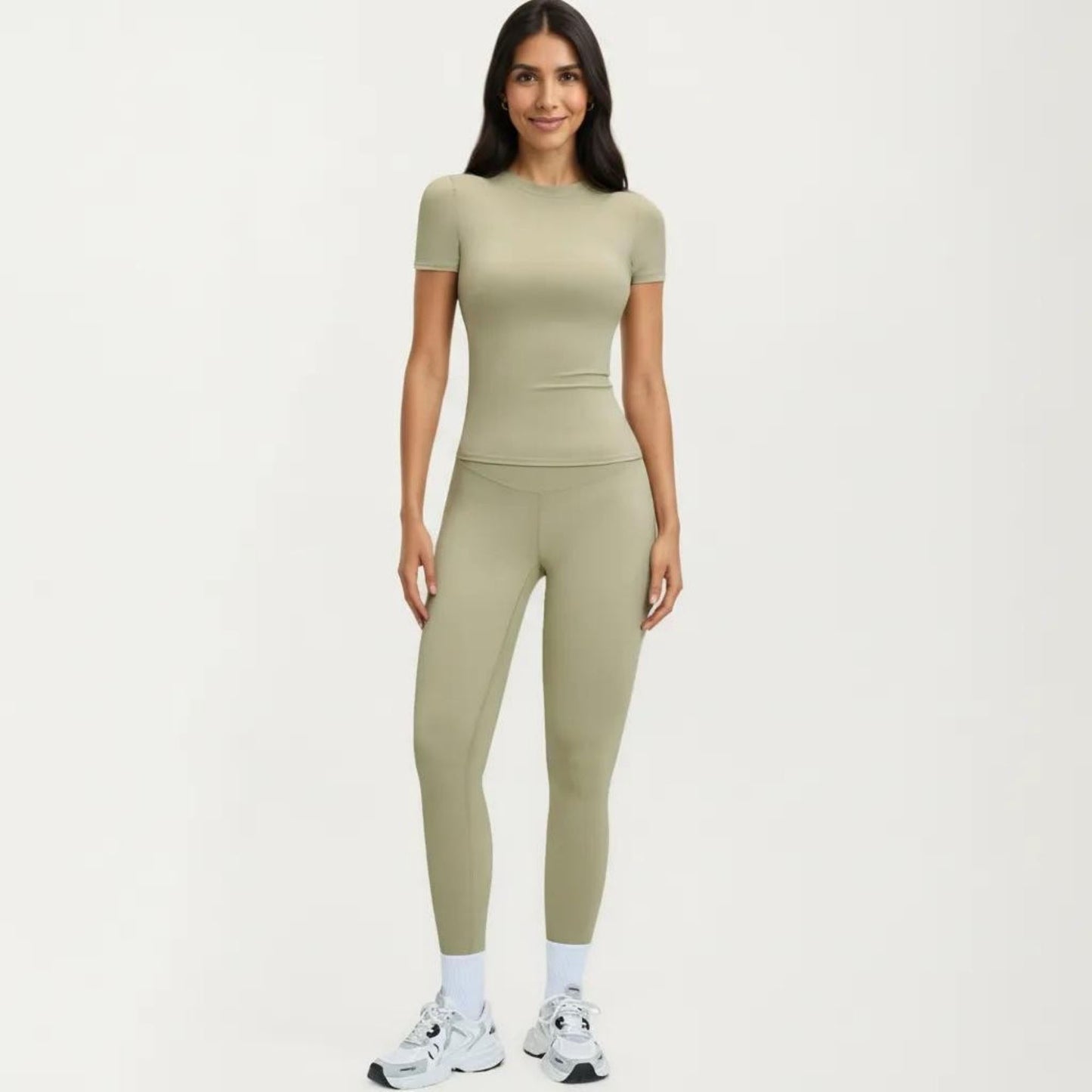 Athletic Leggings with High Waist Stretch Support Workout Yoga Running Training Pants