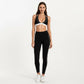 Halter Sports Bra with Contrast Trim Stretch Support Athletic Workout Bra for Yoga Training