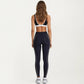 Halter Sports Bra with Contrast Trim Stretch Support Athletic Workout Bra for Yoga Training