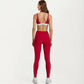 Halter Sports Bra with Contrast Trim Stretch Support Athletic Workout Bra for Yoga Training