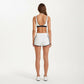 Halter Sports Bra with Contrast Trim Stretch Support Athletic Workout Bra for Yoga Training
