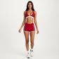 High Waist Athletic Shorts with Side Pocket Stretch Workout Running Yoga Training Shorts