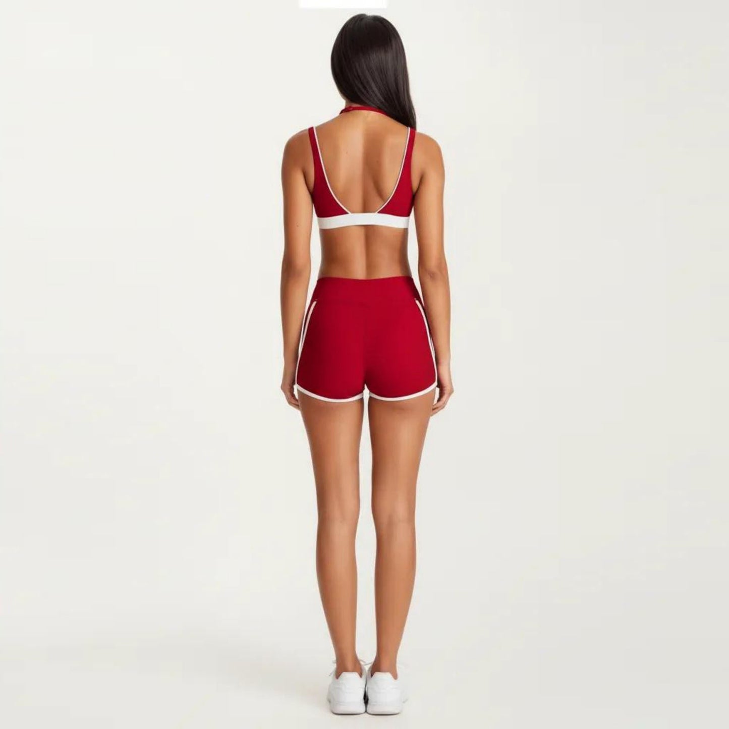 High Waist Athletic Shorts with Side Pocket Stretch Workout Running Yoga Training Shorts