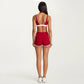 High Waist Athletic Shorts with Side Pocket Stretch Workout Running Yoga Training Shorts