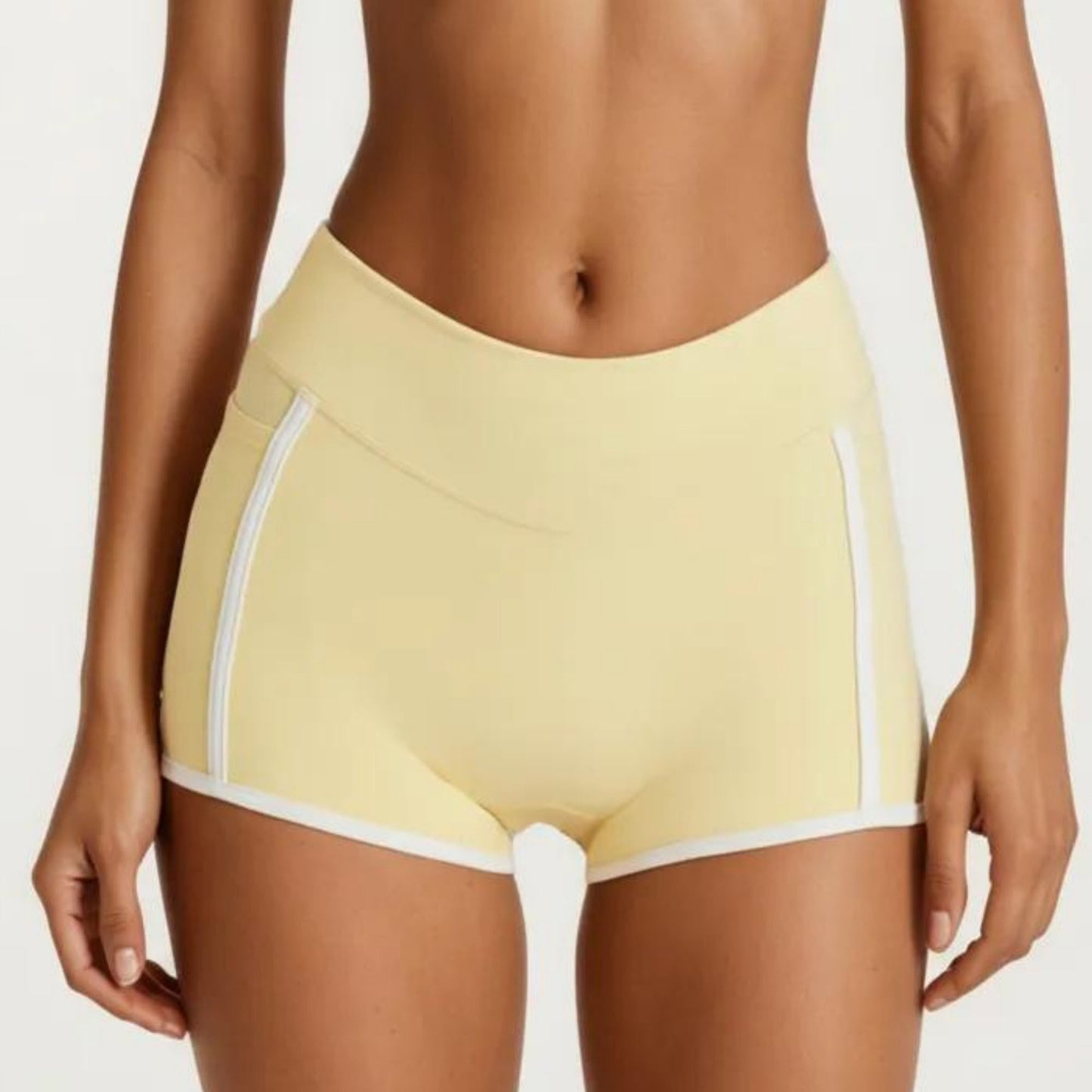 High Waist Athletic Shorts with Side Pocket Stretch Workout Running Yoga Training Shorts