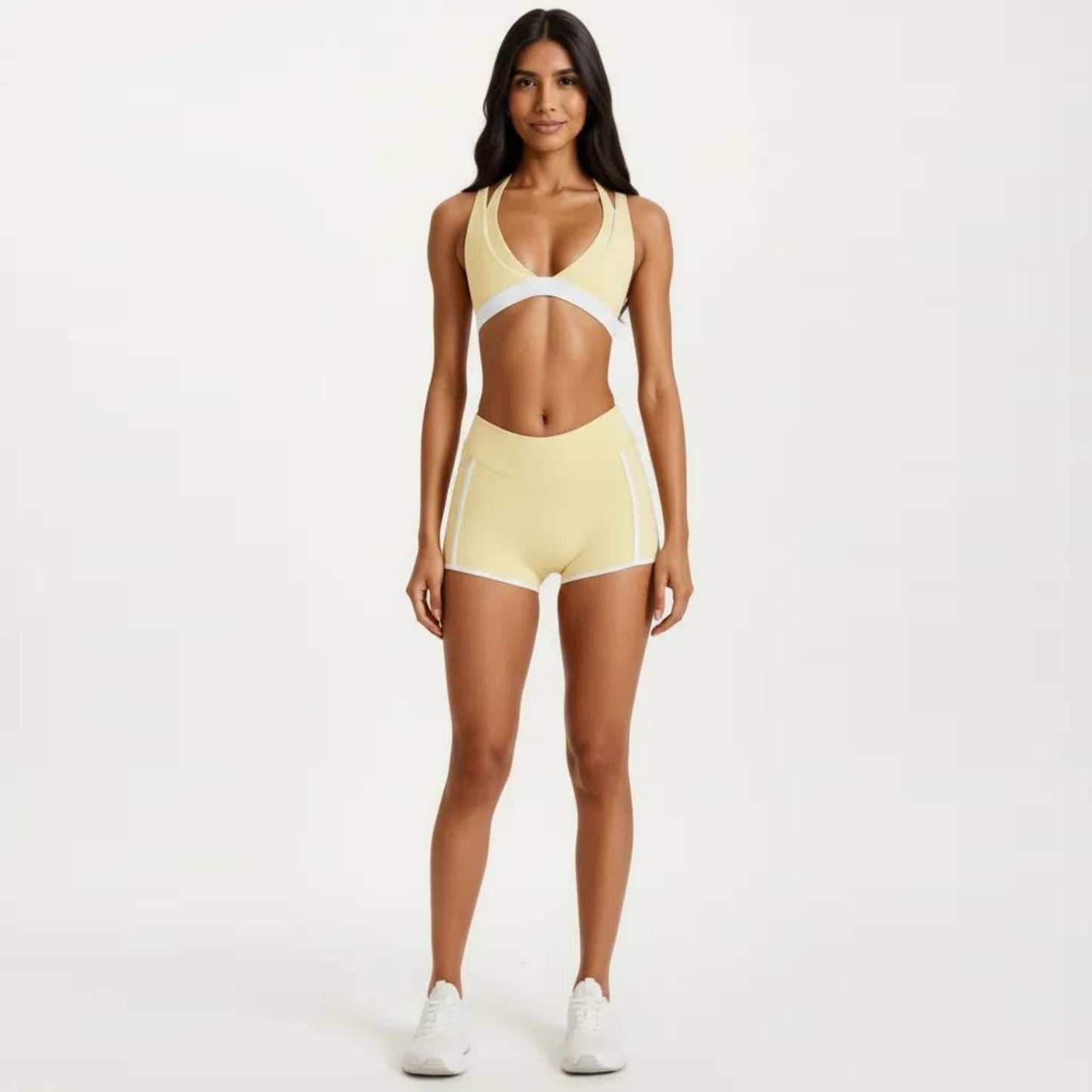 High Waist Athletic Shorts with Side Pocket Stretch Workout Running Yoga Training Shorts