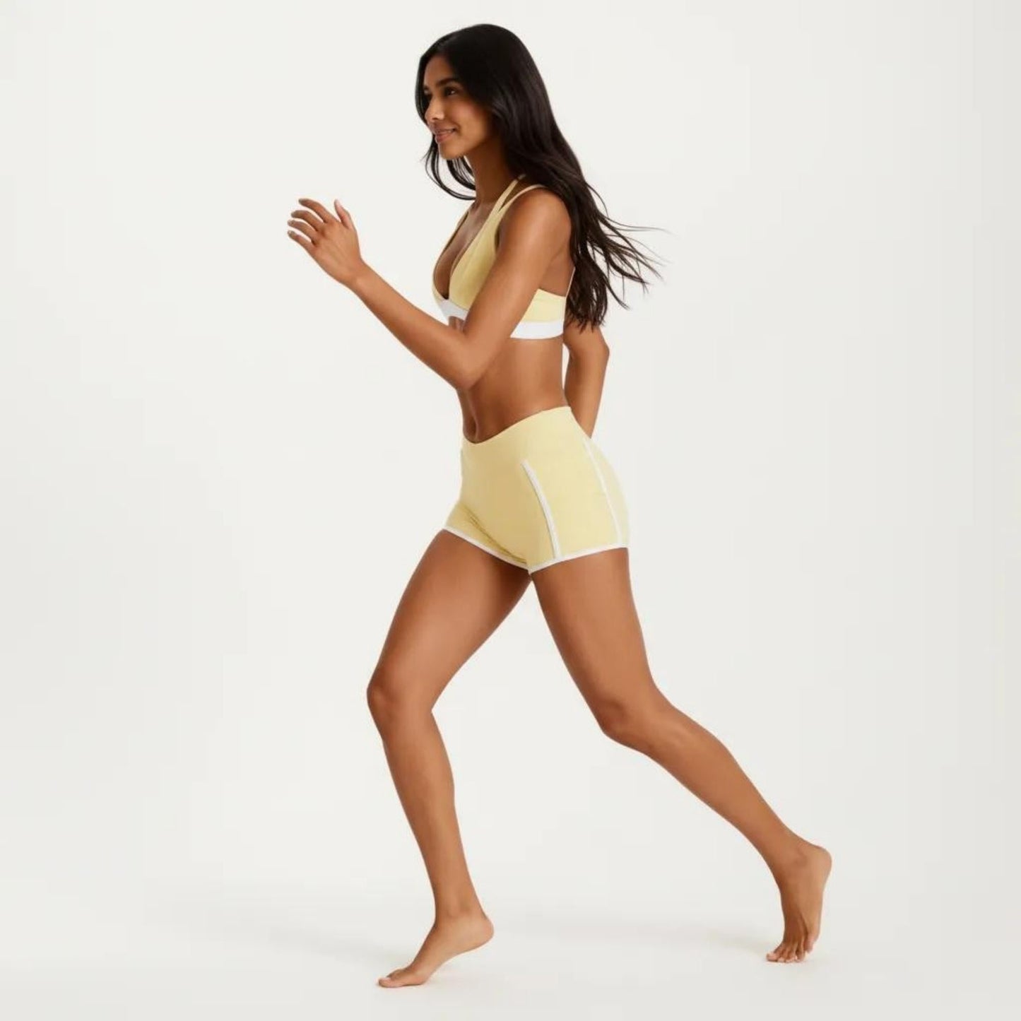 High Waist Athletic Shorts with Side Pocket Stretch Workout Running Yoga Training Shorts