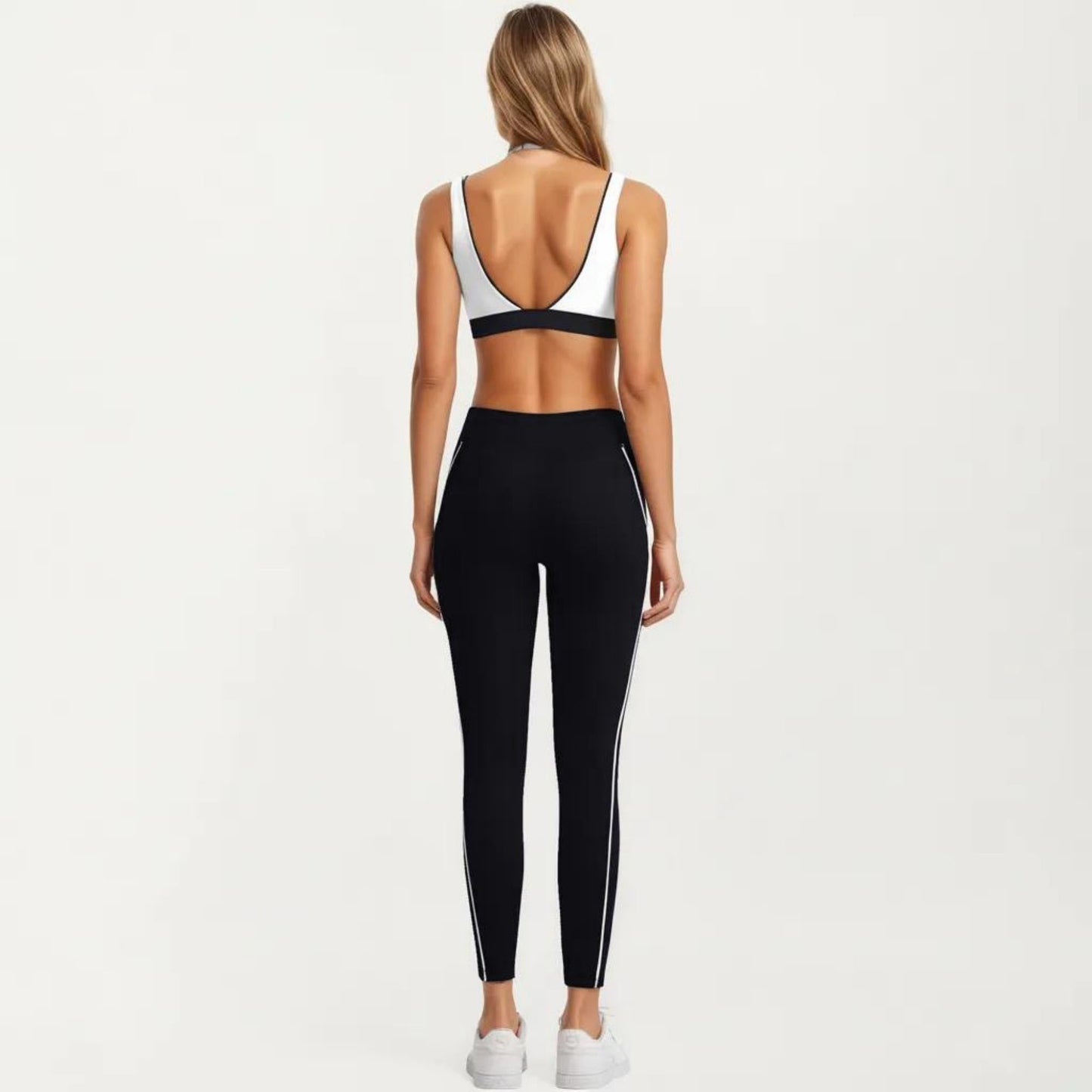 Athletic Leggings with Side Pocket Stretch Workout Running Yoga Pants for Training