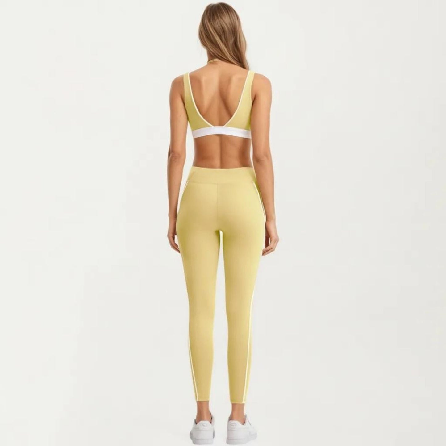 Athletic Leggings with Side Pocket Stretch Workout Running Yoga Pants for Training