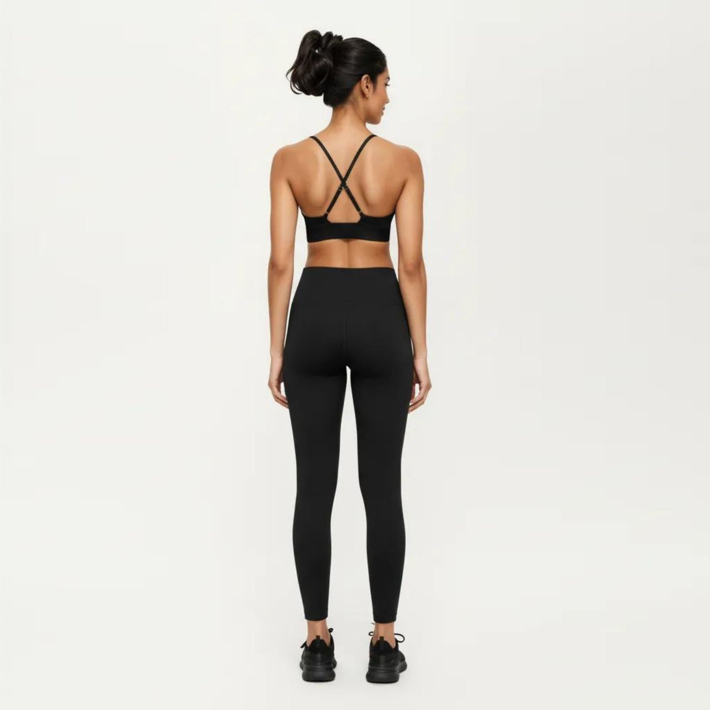 Crisscross Back Sports Bra with Adjustable Straps Stretch Support Athletic Workout Bra