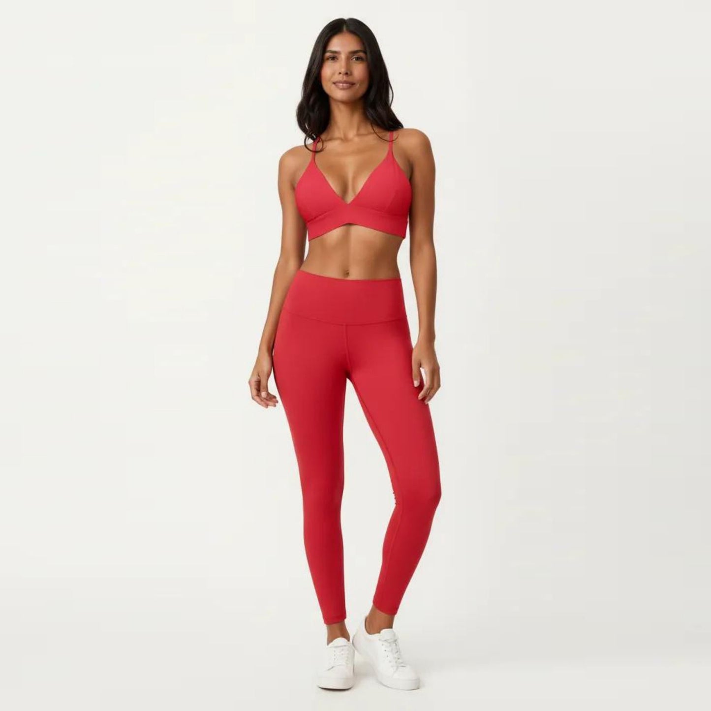 Crisscross Back Sports Bra with Adjustable Straps Stretch Support Athletic Workout Bra