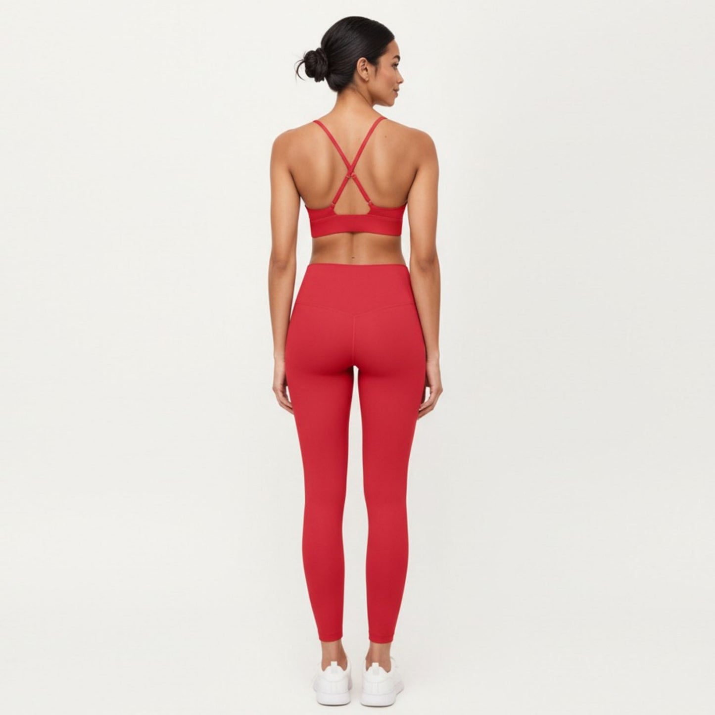 Crisscross Back Sports Bra with Adjustable Straps Stretch Support Athletic Workout Bra