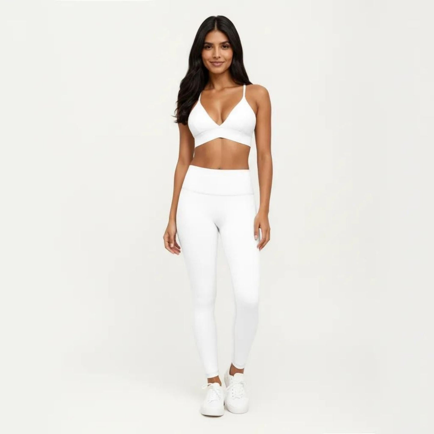 Crisscross Back Sports Bra with Adjustable Straps Stretch Support Athletic Workout Bra