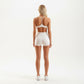 V Waist Biker Shorts with Side Pocket High Waist Stretch Athletic Workout Shorts