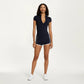 Short Sleeve Athletic Top with Half Zip Mock Neck Fitted Workout Shirt for Running Training