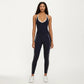 Halter Active Crop Top with Built In Support Ribbed Workout Tank for Yoga Fitness Training