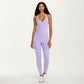 Halter Active Crop Top with Built In Support Ribbed Workout Tank for Yoga Fitness Training