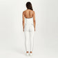 Halter Active Crop Top with Built In Support Ribbed Workout Tank for Yoga Fitness Training