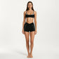 Double Strap Sports Bra with Twist Back Light Support Workout Bra for Yoga Fitness Training