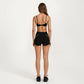 Double Strap Sports Bra with Twist Back Light Support Workout Bra for Yoga Fitness Training