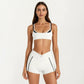 Double Strap Sports Bra with Twist Back Light Support Workout Bra for Yoga Fitness Training