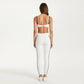 Double Strap Sports Bra with Twist Back Light Support Workout Bra for Yoga Fitness Training