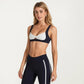 Twist Front Sports Bra with Wide Straps Light Support Workout Bra for Yoga Fitness Training