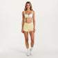 Twist Front Sports Bra with Wide Straps Light Support Workout Bra for Yoga Fitness Training