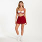 Pleated Tennis Skort with Built In Shorts Athletic Skirt for Tennis Golf Running Workout
