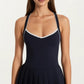 Pleated Tennis Dress with Built In Bra Pads Athletic Workout Dress with Separate Shorts