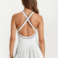 Pleated Tennis Dress with Built In Bra Pads Athletic Workout Dress with Separate Shorts