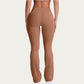 V Waist Flare Yoga Pants with Cross Front High Waist Stretch Fit Athletic Workout Leggings