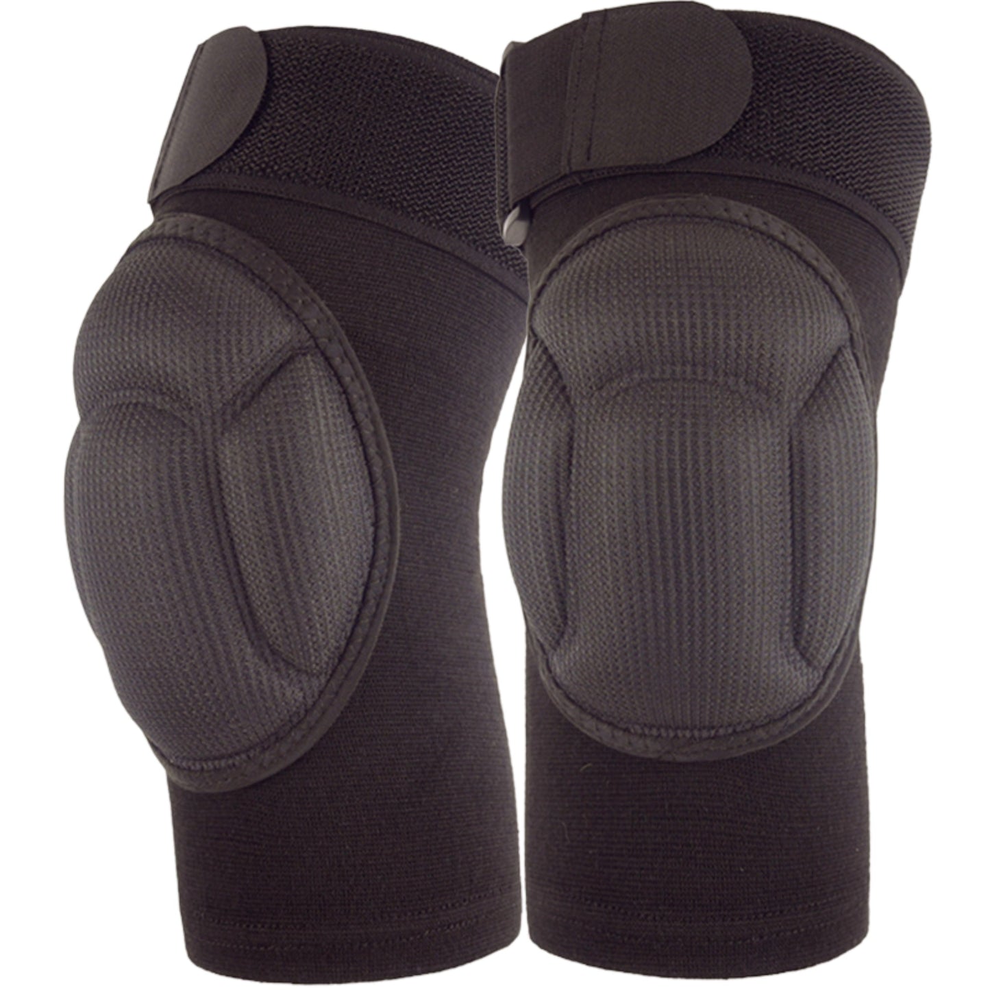 2 Pc Sports Knee Pads with Thick Shock Absorbing Cushion and Stretch Compression Sleeve Support