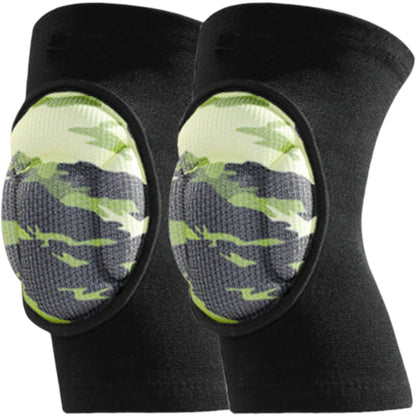 2 Pc Volleyball Knee Pads with Thick Shock Absorbing Cushion and Stretch Compression Sleeve Fit