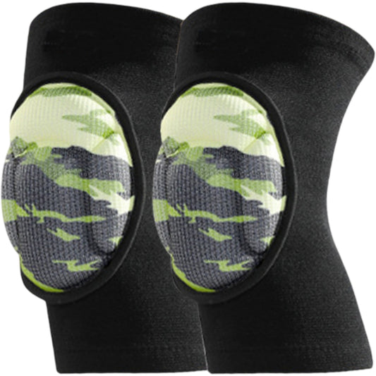 2 Pc Volleyball Knee Pads with Thick Shock Absorbing Cushion and Stretch Compression Sleeve Fit