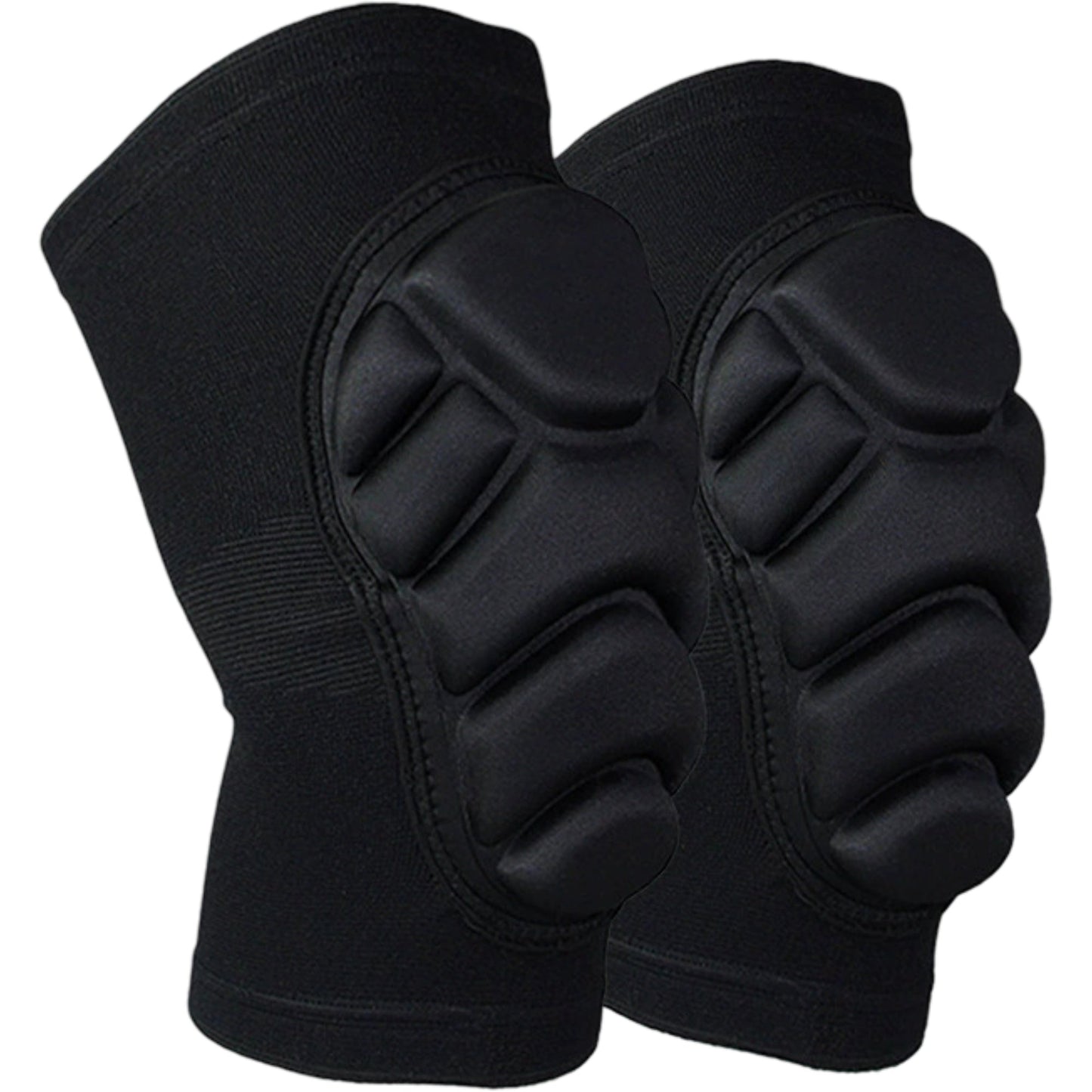Volleyball Knee Pads 2 Pc with Thick Shock Absorbing Cushion and Stretch Compression Sleeve Fit