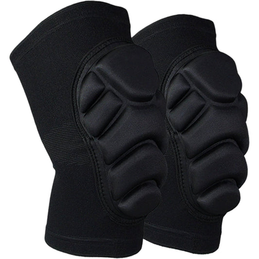Volleyball Knee Pads 2 Pc with Thick Shock Absorbing Cushion and Stretch Compression Sleeve Fit