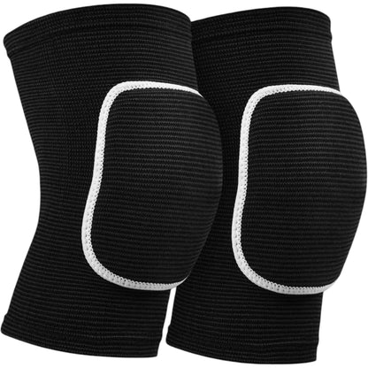 Volleyball Knee Pads 2 Pc Elastic Sleeve with Shock Absorbing Cushion for Court Protection
