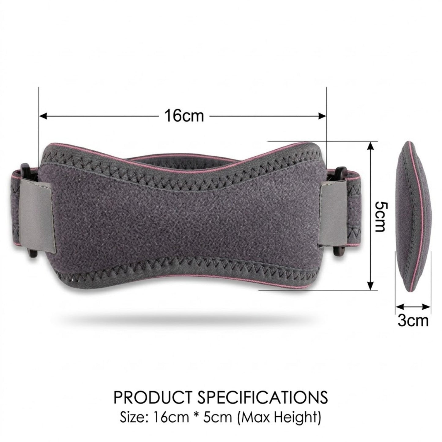 Adjustable Patella Knee Strap 1 Pc with Dual Compression Support for Running and Workouts