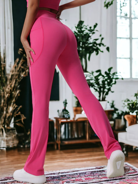 Drapey Wide-Leg High-Waisted Yoga Pants