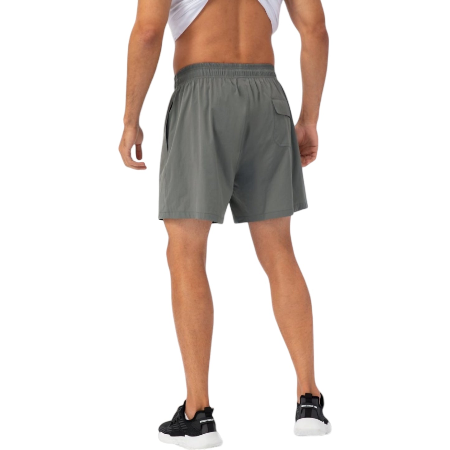 Men's Quick-Dry Athletic Shorts with Adjustable Drawstring Waist and Side Pockets