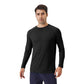 Men's Long Sleeve Performance Shirt with Raglan Sleeves and Lightweight Stretch Fabric