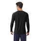 Men's Long Sleeve Performance Shirt with Raglan Sleeves and Lightweight Stretch Fabric