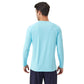 Men's Long Sleeve Performance Shirt with Raglan Sleeves and Lightweight Stretch Fabric