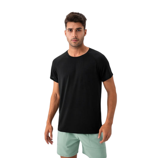 Men's Lightweight Performance T-Shirt with Moisture-Wicking Fabric and Raglan Sleeves